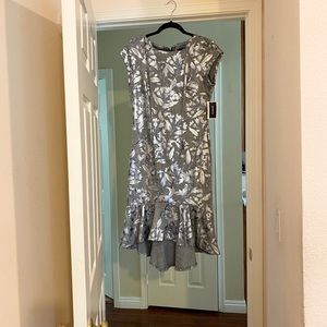 BRAND NEW ECI silver dress